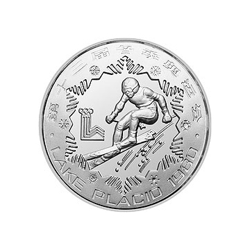 第13届冬奥会金银铜纪念章30克圆形银质纪念章
