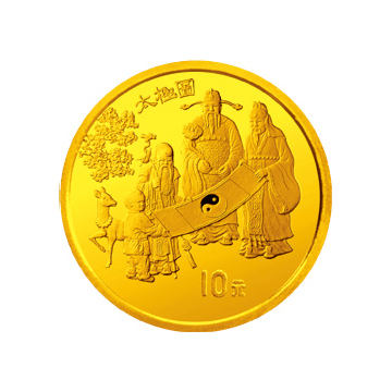 金银铂纪念章（第2组）1/10盎司圆形金质纪念章